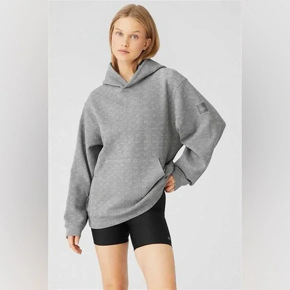 NWOT Alo Yoga Glenplaid Coliseum Hoodie Medium - Picture 3 of 3